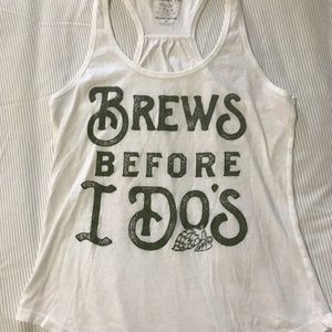 Brews Before I Do’s Bridal party racerback tee Size M